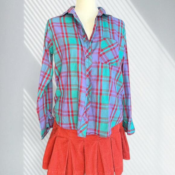 Esquel multi color plaid button up - Picture 3 of 4